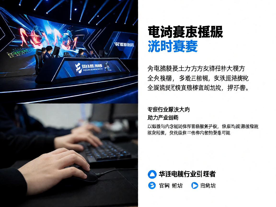 电竞赛事直播现场，选手在专业舞台上进行激烈对战